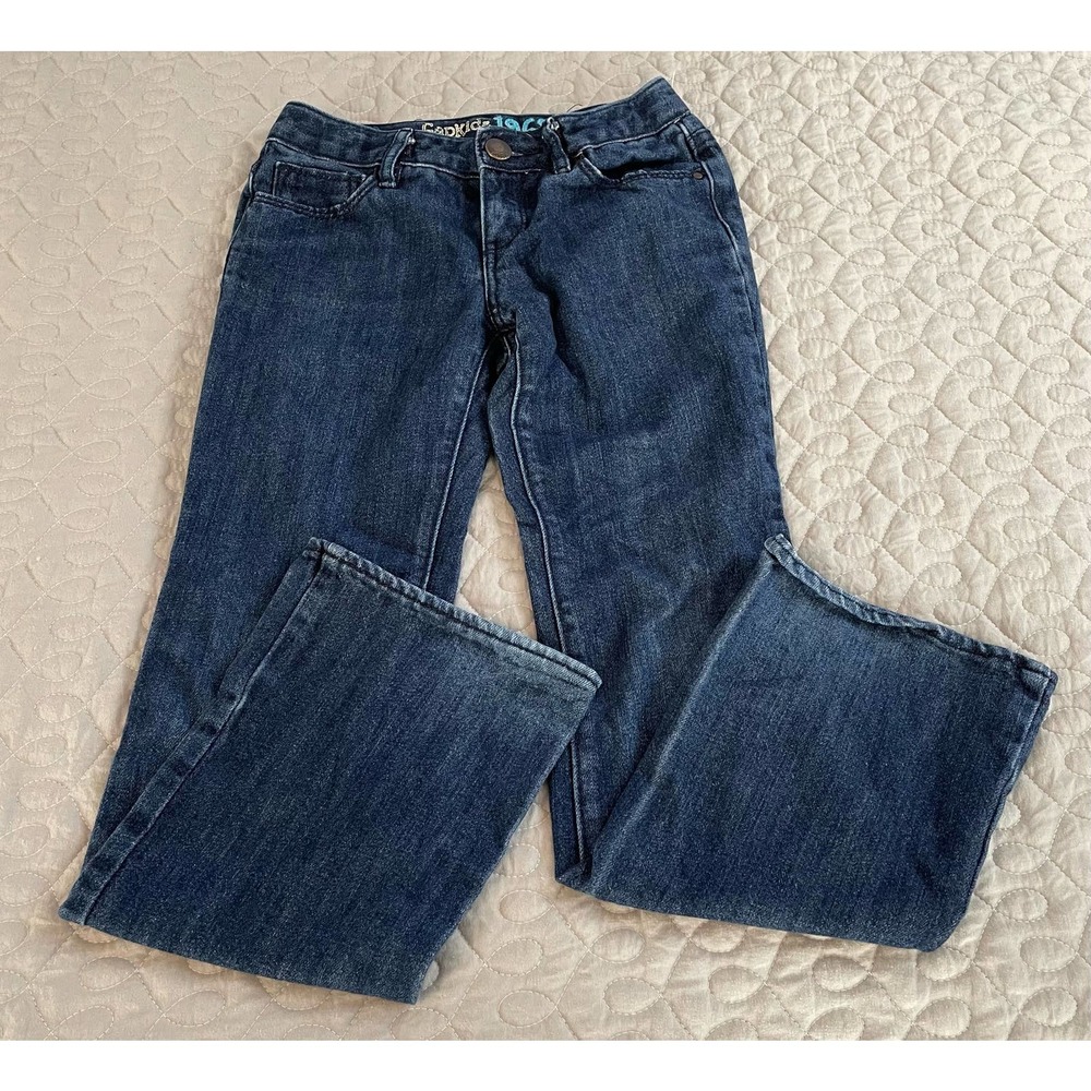 Gap Kids 1969 Boot Cut Jeans Denim Girls 8 Regular Flare Leg Adjustable Waist